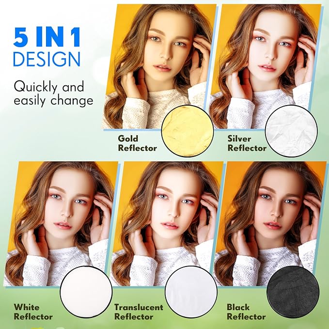 Yuntau Photography Reflector 5 in 1 Light Reflectors - Image 5