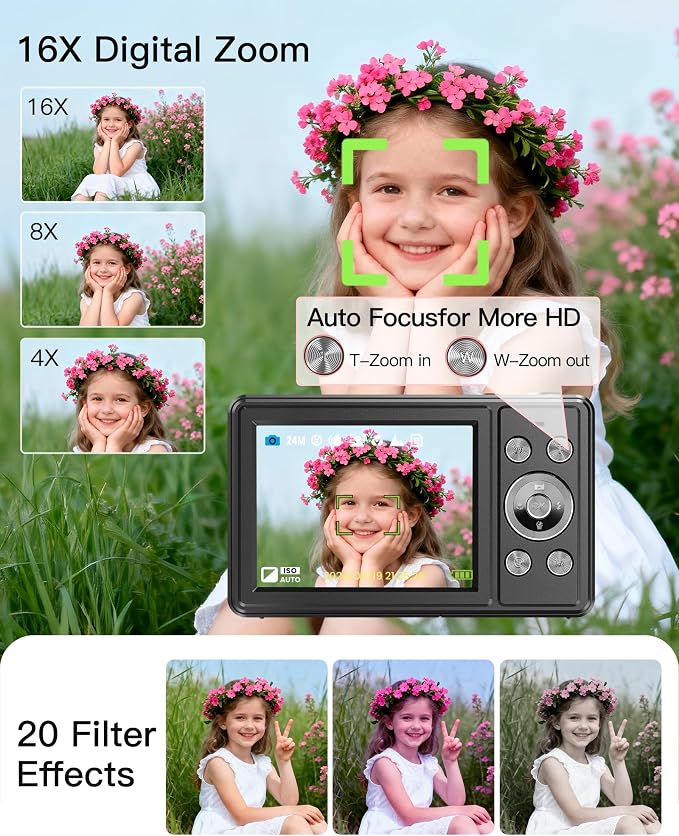 Digital Camera, FHD 1080P Point and Shoot Camera - Image 5
