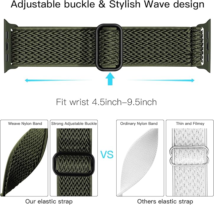 Lerobo Stretchy Nylon Solo Loop Band, Compatible - Image 3