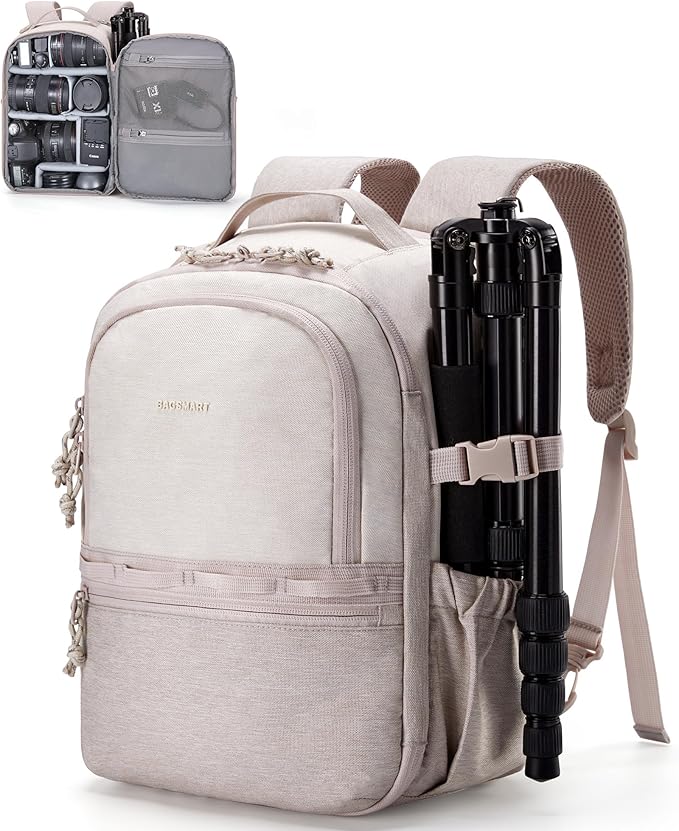 BAGSMART Camera Backpack, DSLR SLR Small Camera Bags by BAGSMART