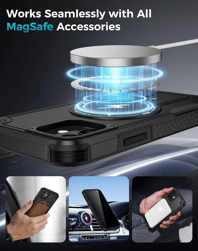 Goton for iPhone 12 Case with Privacy Tempered Glass Screen Protector & Camera - Image 6