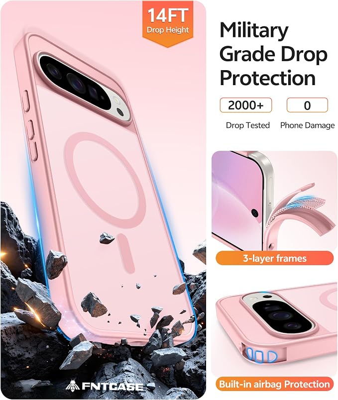 FNTCASE for Google Pixel 10 Pro Case: for Pixel 10 Case Translucent Matte Cases - Image 5