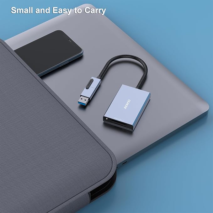 BENFEI SD 4.0 Card Reader, USB-C/USB-A 2-in-1 Memory Card Reader, - Image 6
