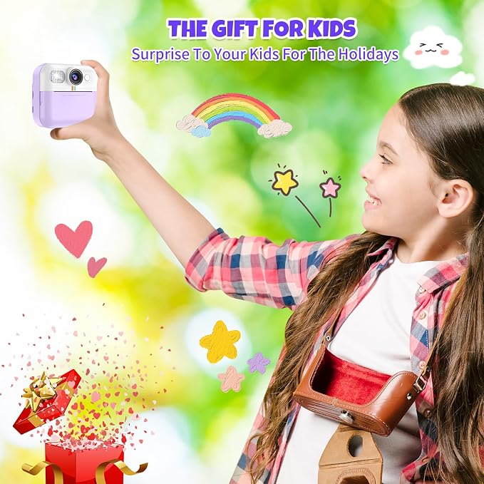 BOFIDAR Instant Print Camera for Kids, Children Digital Camera Video Toddler - Image 7
