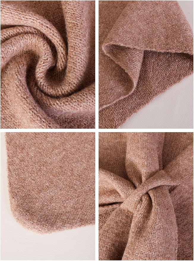Shawls Wraps Women Triangle Sweater Scarf Warm Wool Blend Pashmina Cape Cold - Image 4