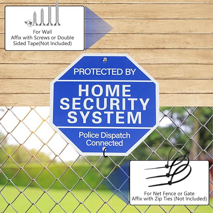 2-Pack Protected By Home Security System Signs - Image 6