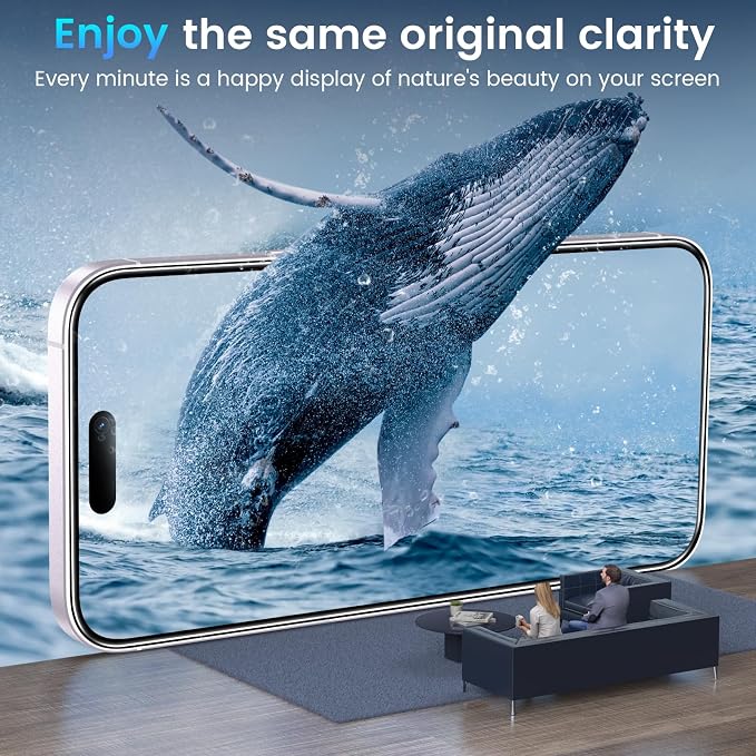 Fotbor Compatible with 3 Pack iPhone 17 Screen Protector With 1 Set Camera Lens - Image 4