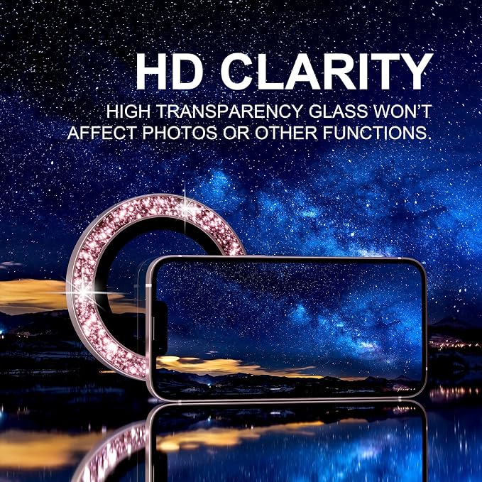 Choiche Compatible for iPhone 17e / 16e Camera Lens Protector Bling, 9H - Image 5