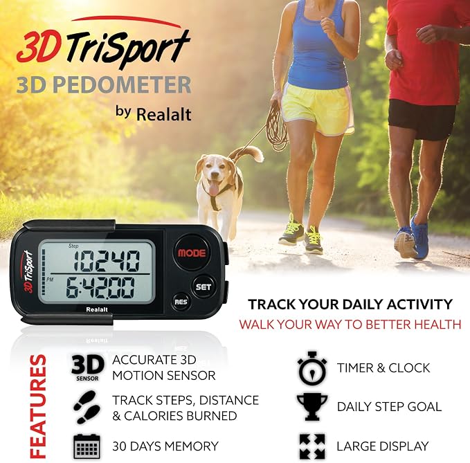 Realalt 3DTriSport 3D Walking Pedometer - Image 2