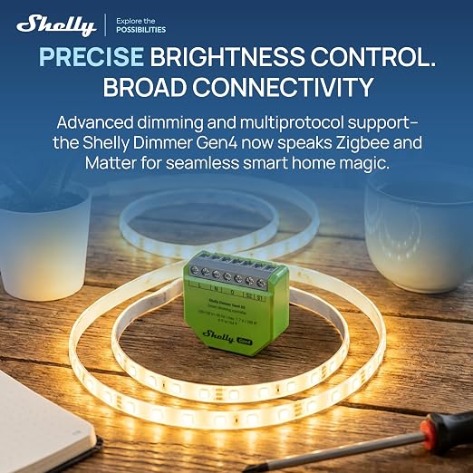 Shelly Dimmer Gen4 US UL, Zigbee Smart Dimming, Compatible - Image 4