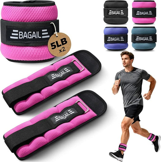 BAGAIL Ankle Wrist Weights for Women & Men, One Pair of 1/2/4/6/8/10 LBS by BAGAIL
