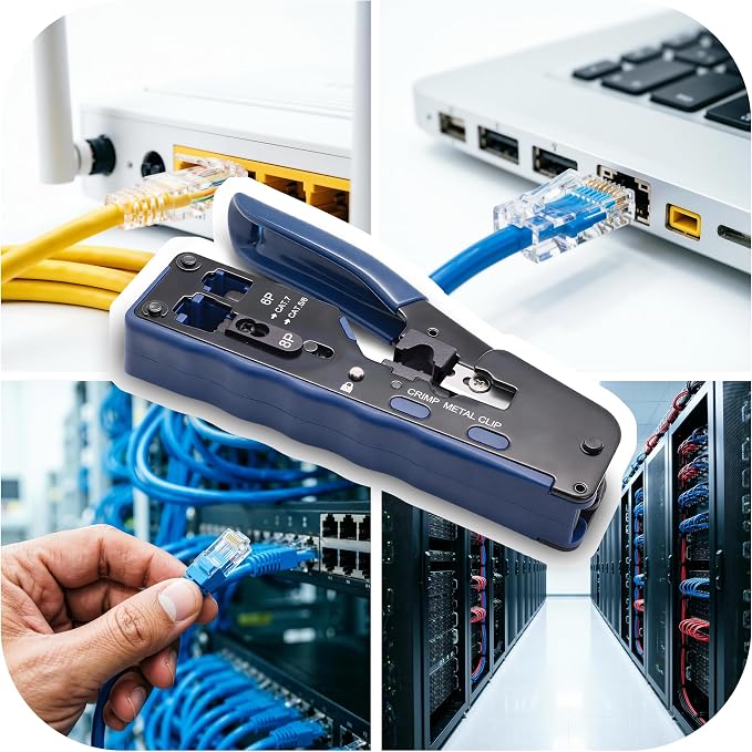 RJ45 Crimp Tool Pass Through Ethernet Crimper - Image 3