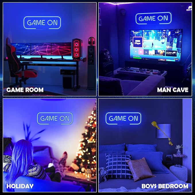 Kavaas Gaming Neon Sign, Game On Neon Sign - Image 7