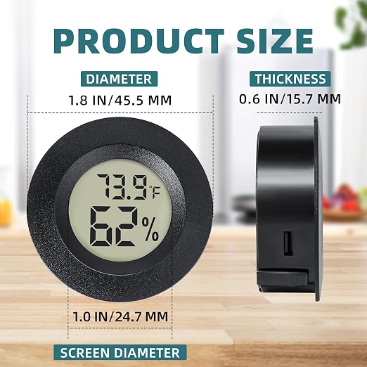 EWPJDK Mini Hygrometer Indoor Humidity Meter Hygrometer Thermometers 4 Pack - Image 4