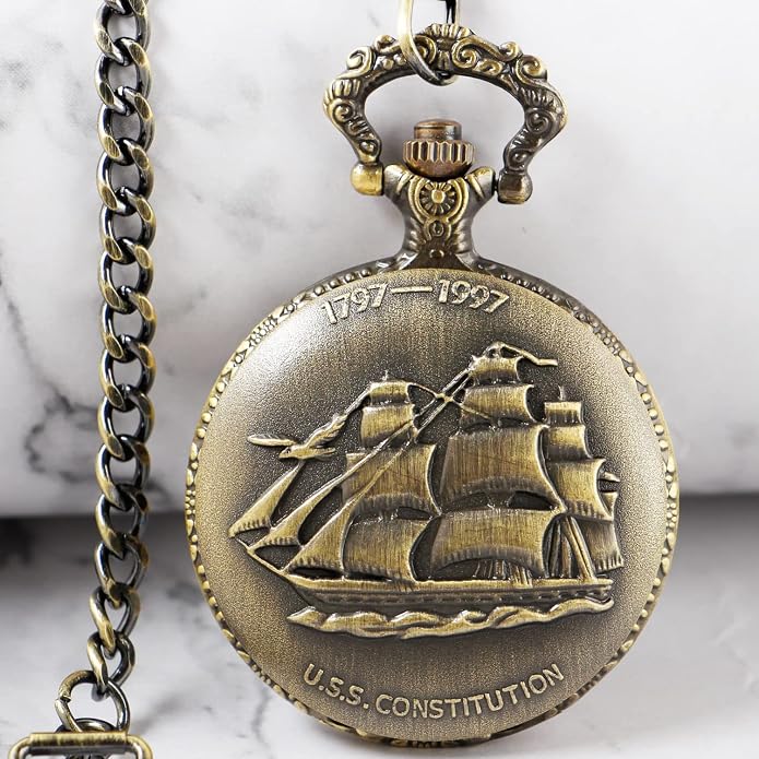 Men's Pocket Watch, Arabic Digital Dial Pocket Watches - Image 2
