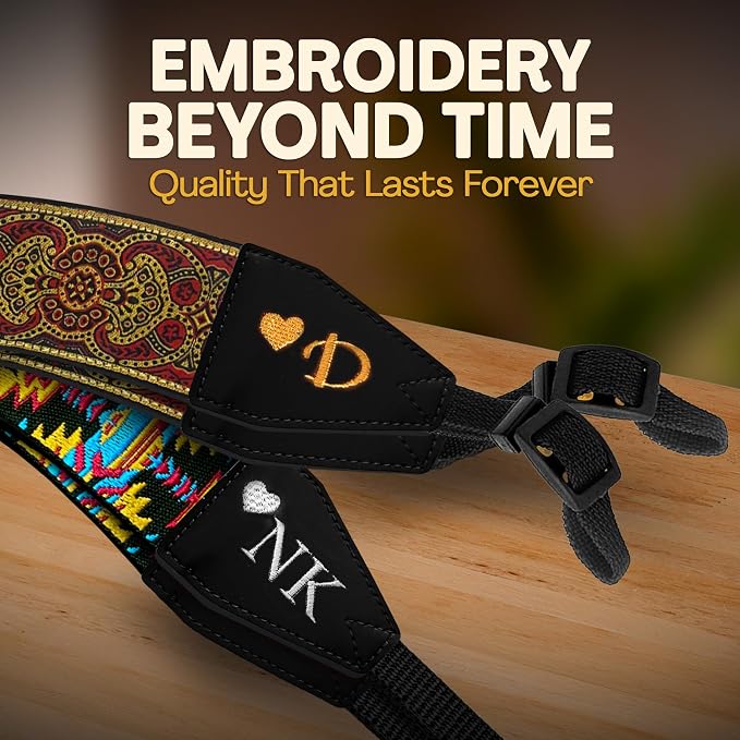 Art Tribute Custom Camera Strap Ethnic Red - Image 3