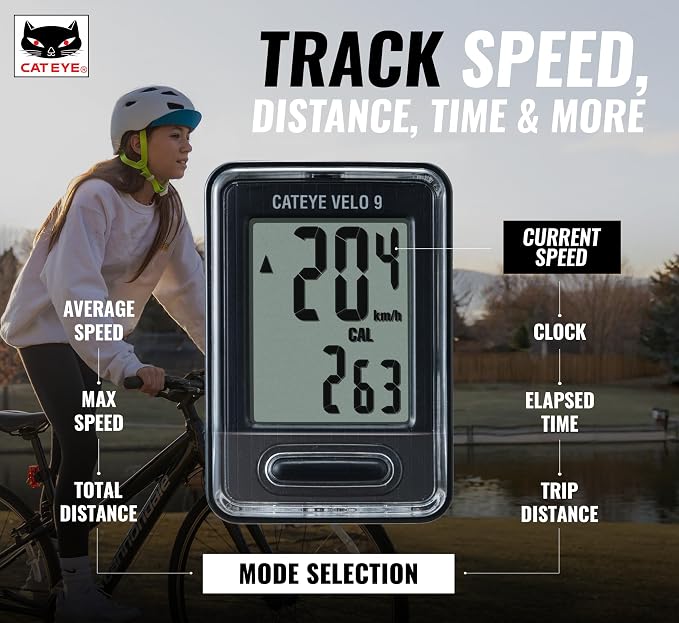 CATEYE Wired Bike Computer – Entry-Level Speedometer and Odometer, Auto - Image 2