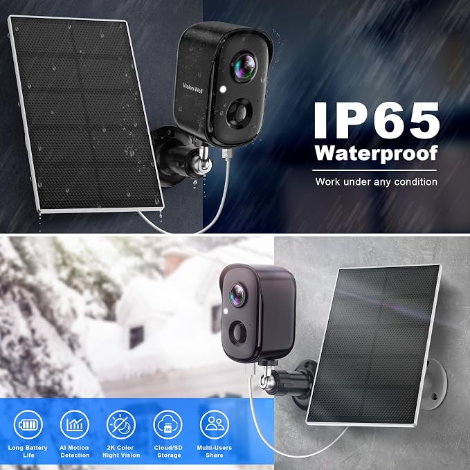 Security Cameras Wireless Outdoor, 2K Solar Cameras - Image 2