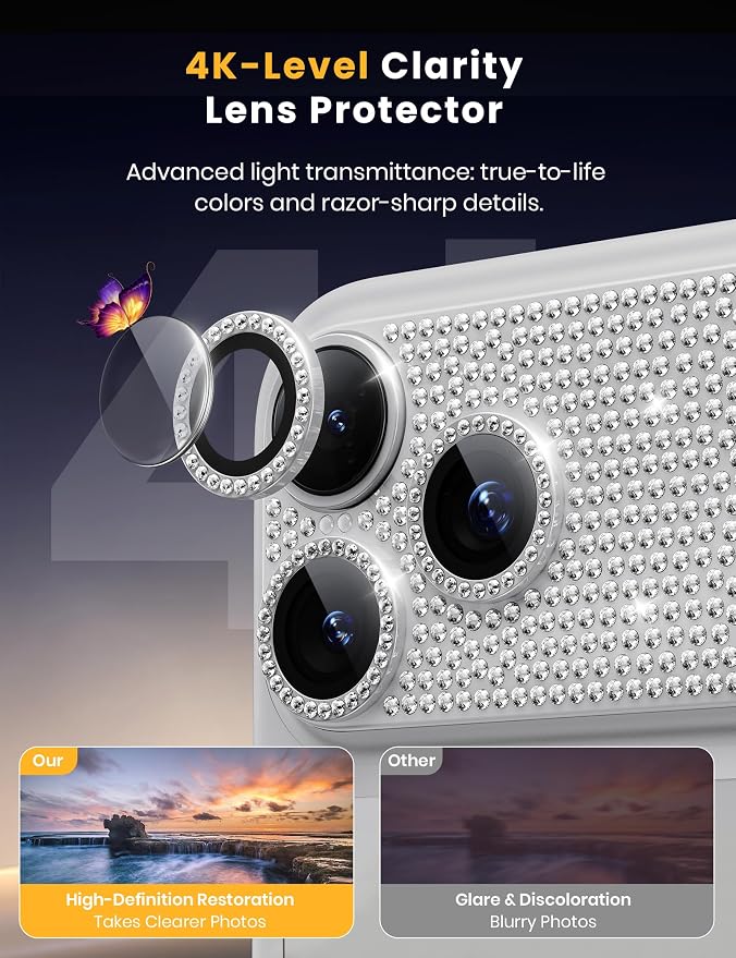 Hoerrye Bling Diamond Camera Lens Protector - Image 7