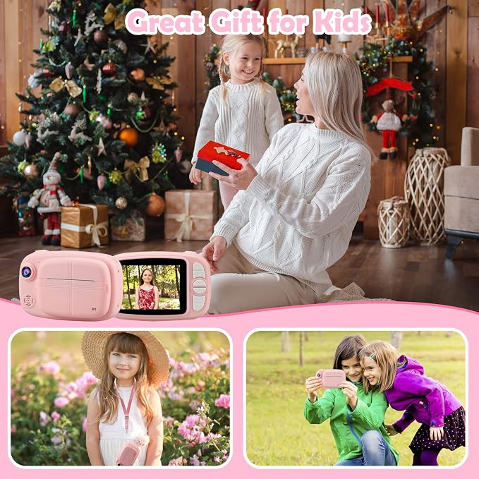 Kids Instant Camera, Mijiaowatch 12MP/1080P Kids Digital Print Camera, 3.5 Inch - Image 8