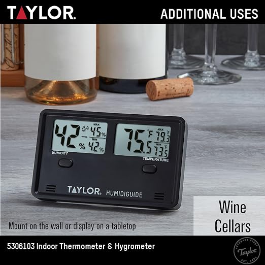 Taylor Wireless Digital Indoor Outdoor Thermometer and Hygrometer, Dual Display - Image 6