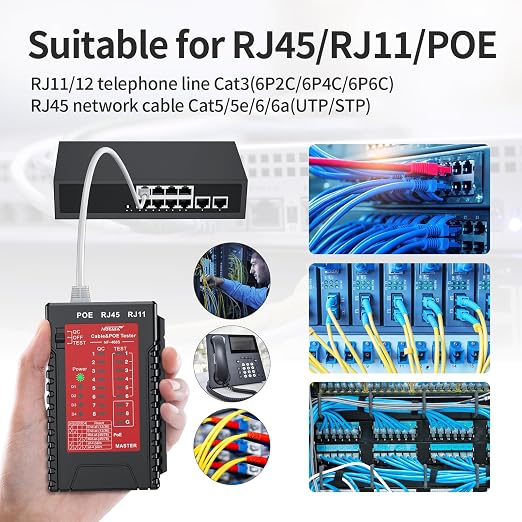 NOYAFA NF-468S Network Cable Tester, RJ45 Ethernet Cable Tester - Image 4