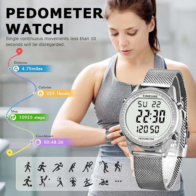 Women's Step Counter Pedometer Watch - Image 3
