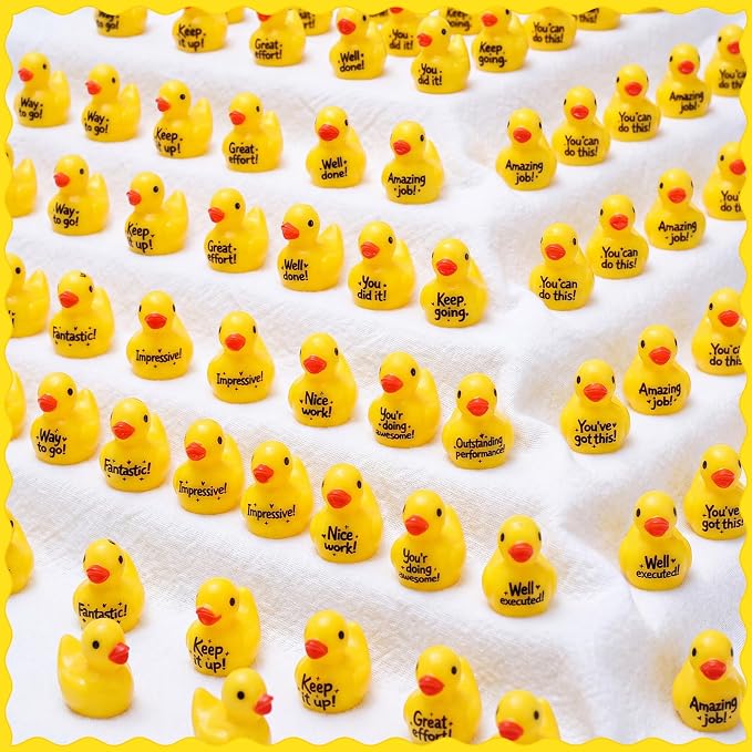 Skylety 24 Pcs Back to School Mini Resin Ducks - Image 4