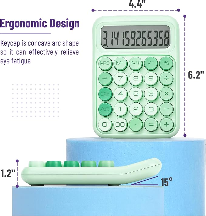 Mr. Pen- Mechanical Switch Calculator, 12 Digit Large LCD Display, Mechanical - Image 2