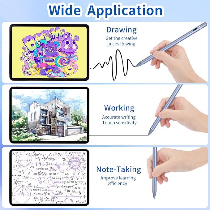 Active Stylus Pens for Touch Screens, Active Pencil Smart Digital Pens Fine - Image 6