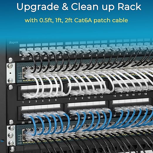Rapink Patch Cables Cat6/ Cat6a 0.5ft Slim, Cat6a Ethernet Patch Cable 10G - Image 7