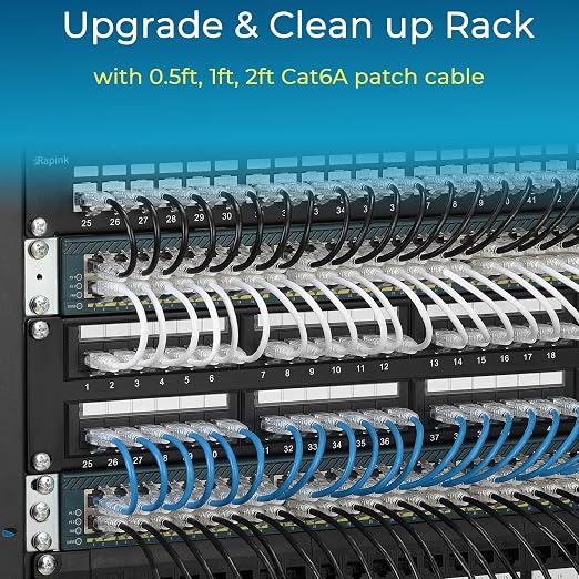 Rapink Patch Cables Cat6/ Cat6a 5ft Slim, Cat6a Ethernet Patch Cable 10G Support - Image 6