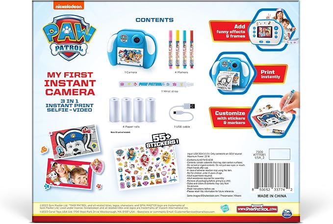 Paw Patrol™ My First Instant Camera; Photo, and video functions; Ink free - Image 4