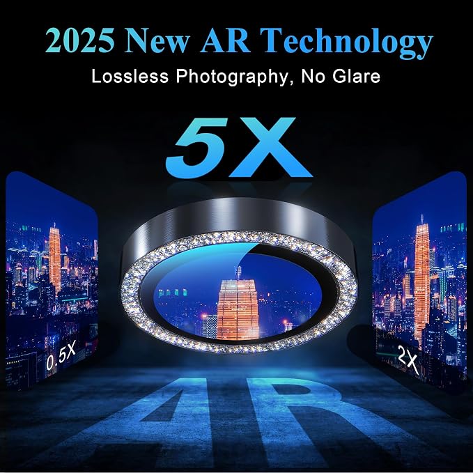 YWXTW Camera Lens Protector for iPhone 17 Pro/iPhone 17 Pro Max, Tempered Glass - Image 4