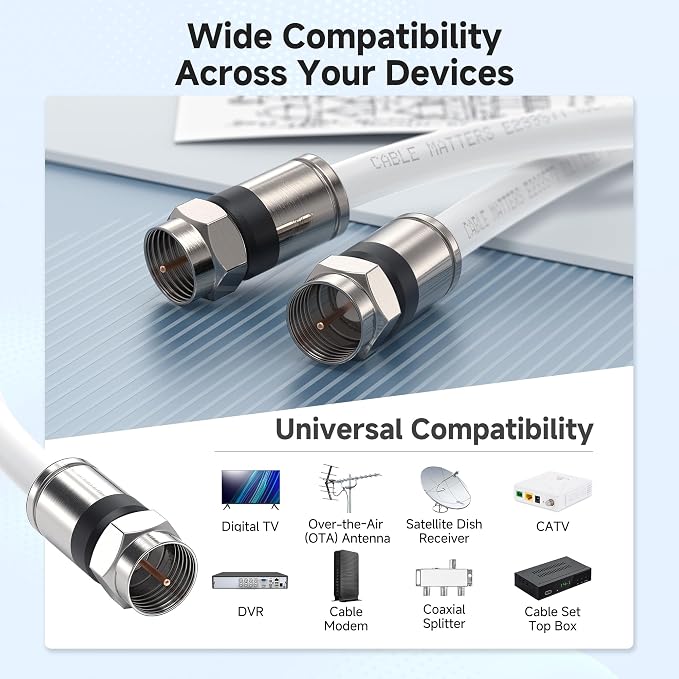 Cable Matters 3-Pack RG6 Coaxial Cable - Image 3