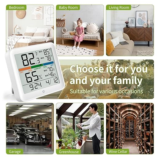 Indoor Thermometer Room Temperature Home Hygrometer Humidity Gauge, Accurate - Image 8