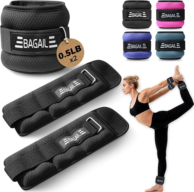 BAGAIL Ankle Wrist Weights for Women & Men, One Pair of 1/2/4/6/8/10 LBS by BAGAIL