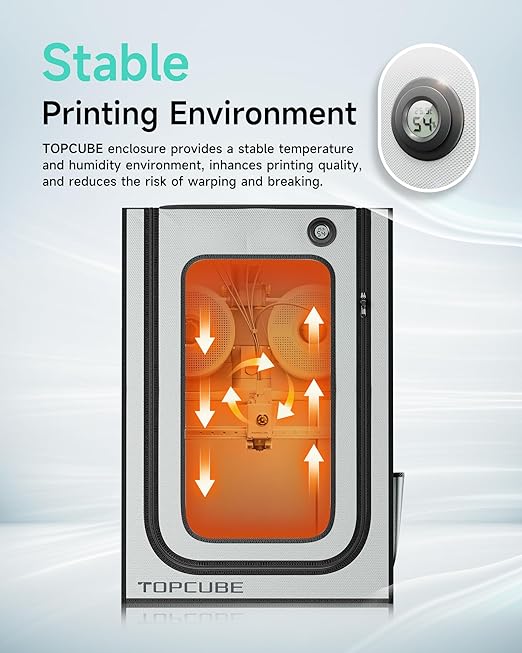TOPCUBE 3D Printer Enclosure for Bambu Lab A1 Combo, Stainless Steel Frame - Image 2