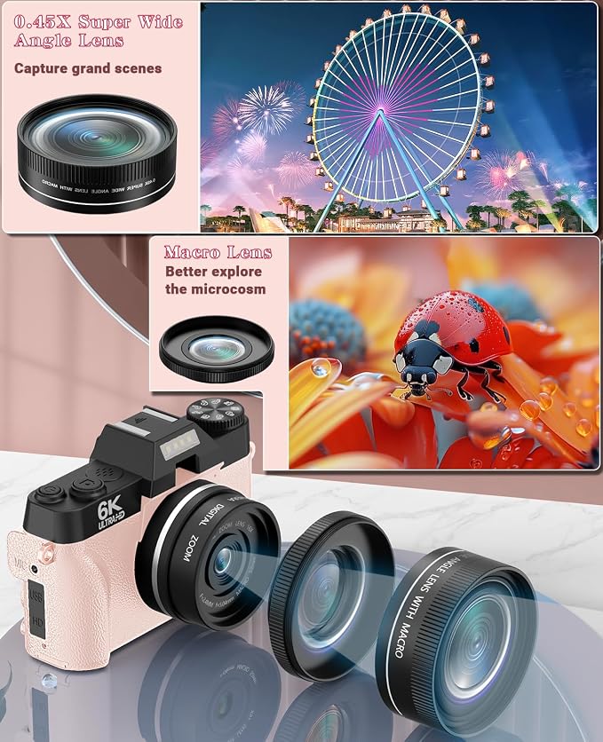 FLATIC Cameras for Photography, 6K 64MP Digital Camera - Image 5