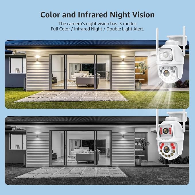BOAVISION 5G/2.4G WiFi Outdoor Security Camera, Wireless PTZ Dual Lens - Image 5