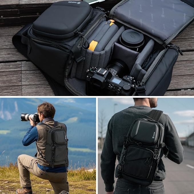 TARION Camera Backpack Sling Bag - 9L Compact Camera Bag 2-in-1 Waterproof - Image 9
