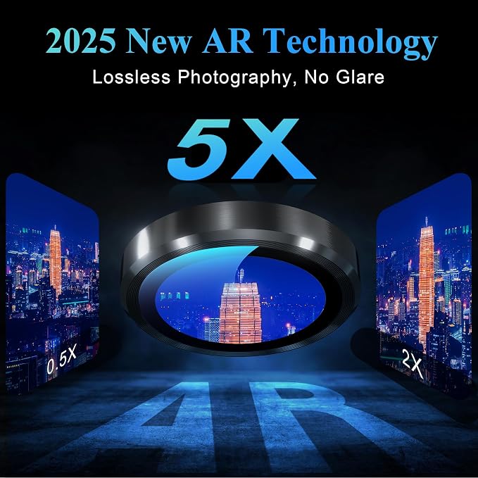 YWXTW Camera Lens Protector for iPhone 17 Pro/iPhone 17 Pro Max, Tempered Glass - Image 4
