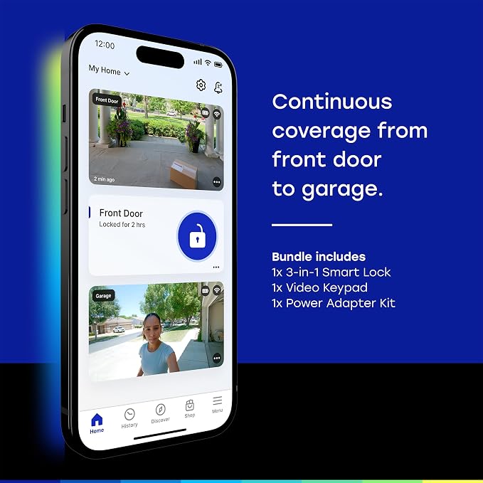 myQ Secure View™ 3-in-1 Smart Lock Deadbolt + Garage Door Video Keypad + Power - Image 2