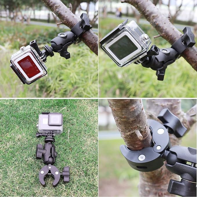 Taisioner Super Camera Clamp Mount Double Socket Arm 1/4"-20 Ball Head Adapter - Image 7