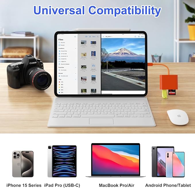 SD Card Reader, USB 3.0 Type C High Speed to SD/TF Card Adapter - Image 4