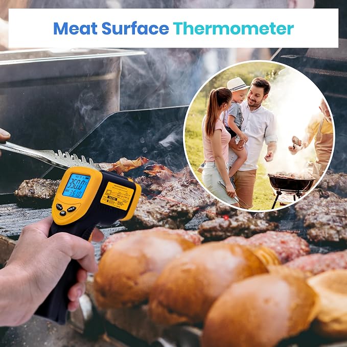 Etekcity Infrared Thermometer Laser Temperature Gun 774, Meat Food Candy Oven - Image 7