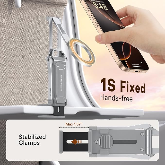 OMOTON TP02 360°Rotating for MagSafe Tripod Mount, Adjustable Aluminum Magnetic - Image 3