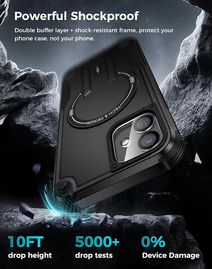 Goton for iPhone 12 Case with Privacy Tempered Glass Screen Protector & Camera - Image 4