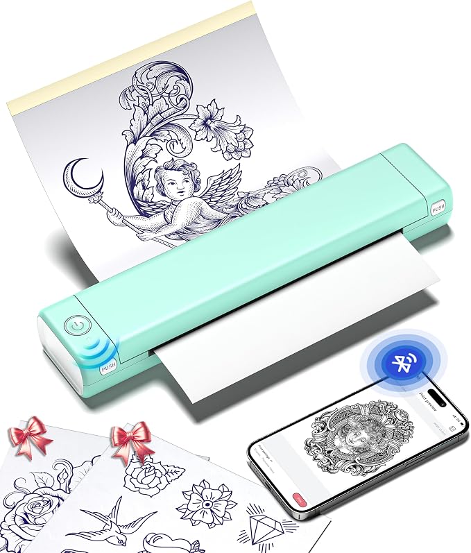 Phomemo Tattoo Stencil Printer, M08F Wireless Thermal Tattoo Printer by Phomemo