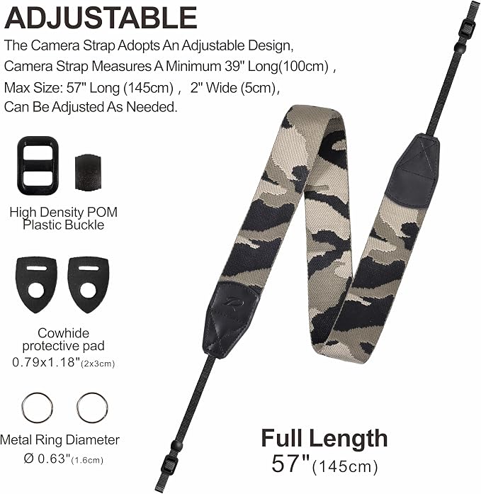 Padwa Lifestyle Camouflage Camera Strap - Image 5